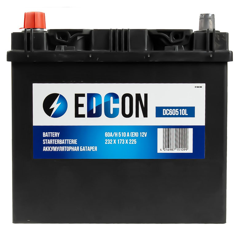 Аккумулятор Edcon 60Ah 510A (L)